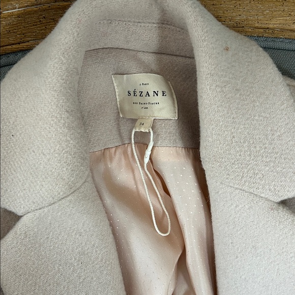 Sezane Johnson Coat Sand - Size 2 - Picture 2 of 6